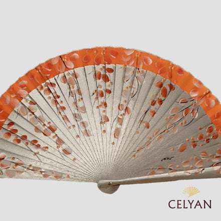 Abanico Plata Pintado 8648
