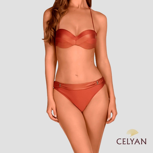 Bikini Bandeau Coral 
