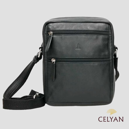Bolso Piel Negro Grande J 7157