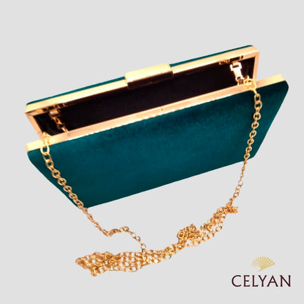 Bolso Terciopelo Aguamarina F 248