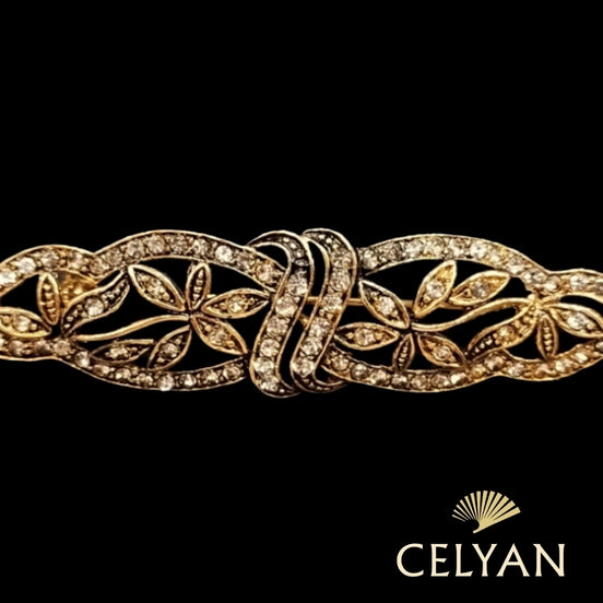 Broche Dorado Envejecido A 1906