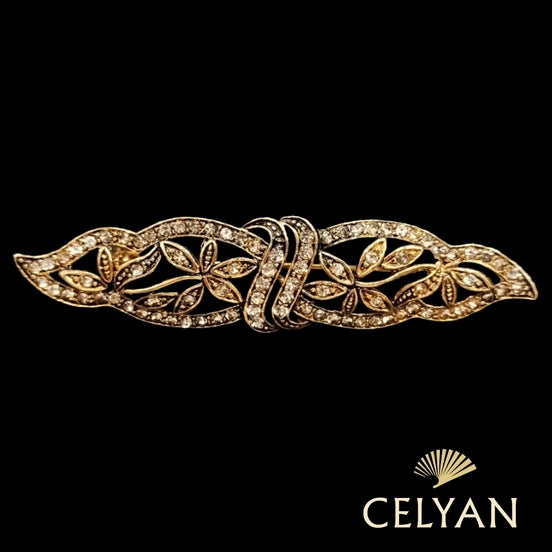 Broche Dorado Envejecido A 1906