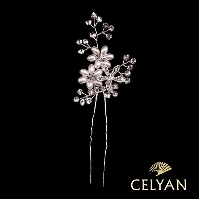 Horquilla Flores Perlas J 252