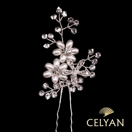 Horquilla Flores Perlas J 252