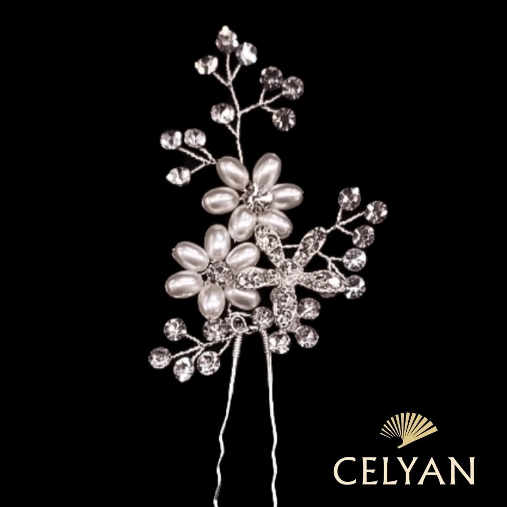 Horquilla Flores Perlas J 252