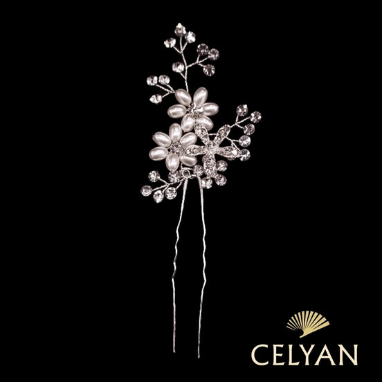 Horquilla Flores Perlas J 252