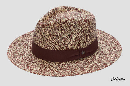 Sombrero Panamá Jaspeado Marrón