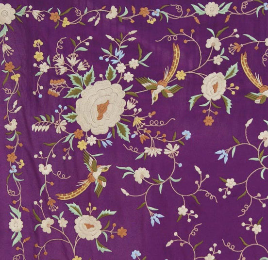 Mantón Bordado Morado Morado