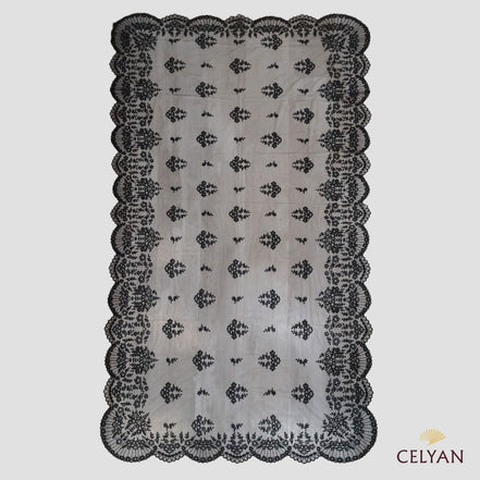 Mantilla Tul Cristal Negra A 91