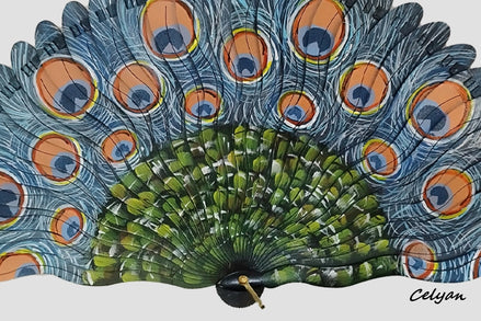 Abanico Baraja Pavo Real C 8874