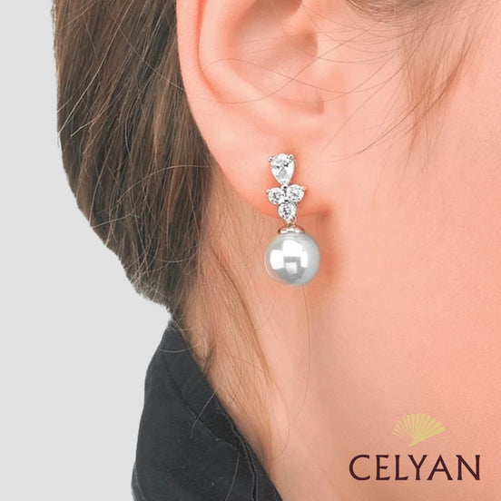 Pendientes Perla y Circonitas Venus