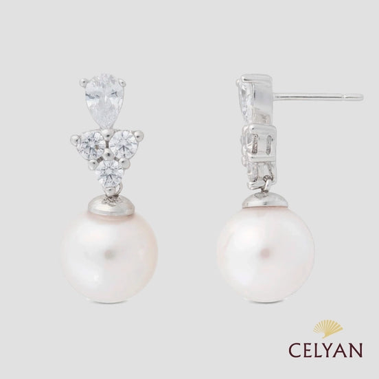 Pendientes Perla y Circonitas Venus