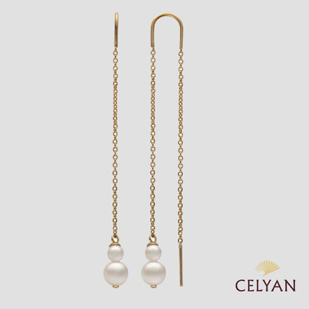 Pendientes largos Perlas Duet