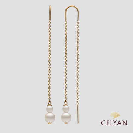 Pendientes largos Perlas Duet