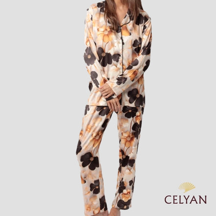 Pijama Luxury Flowers Mujer ORO