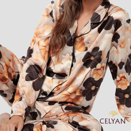 Pijama Luxury Flowers Mujer ORO