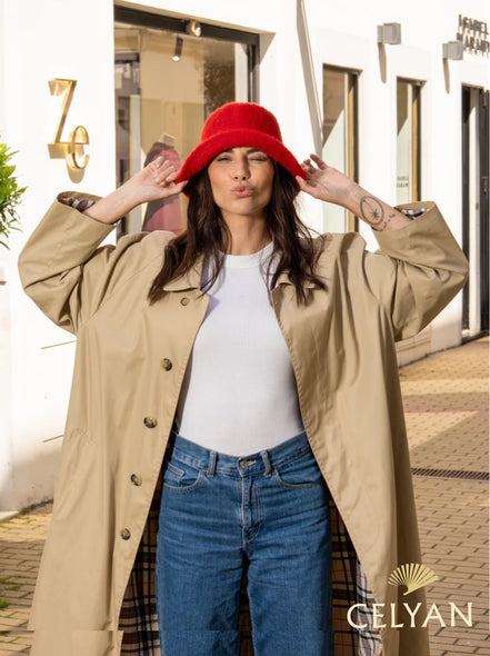 Sombrero Mujer Pelo Rojo