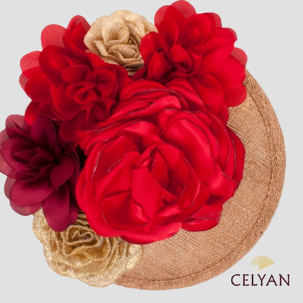 Tocado Fiesta Rojo Ana