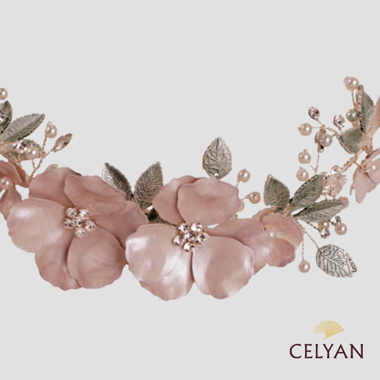 Tocado Rosa Amabel F 1503