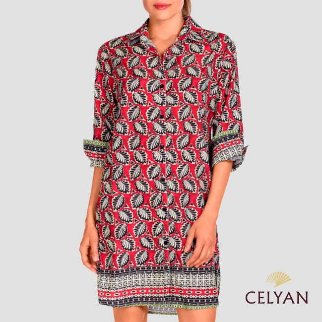 Vestido Camisero Estampado D 2620