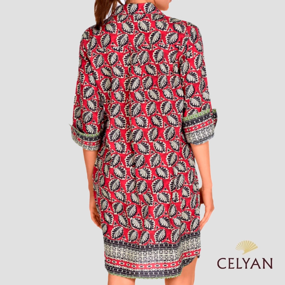 Vestido Camisero Estampado D 2620