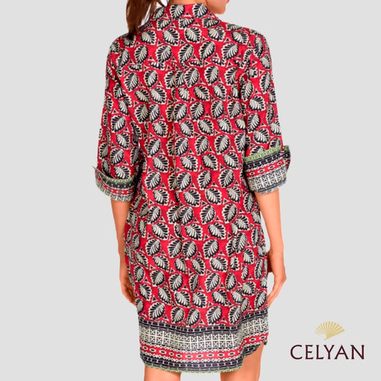 Vestido Camisero Estampado D 2620