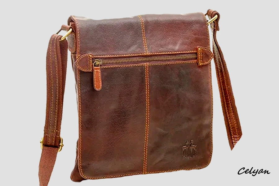 Bandolera De Piel Plana